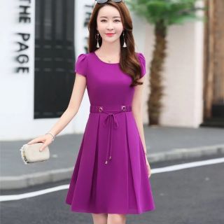 Đầm xòe eo thun rút