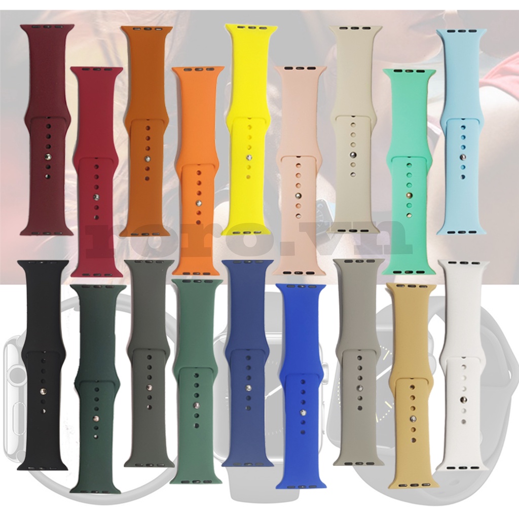 Dây Đeo Cao Su Cho Đồng Hồ Thông Minh Apple Watch 49mm 41mm 45mm 38mm 40mm 42mm 44mm IwatchSeries 1 2 3 4 5 6 SE 7 8 Ultra