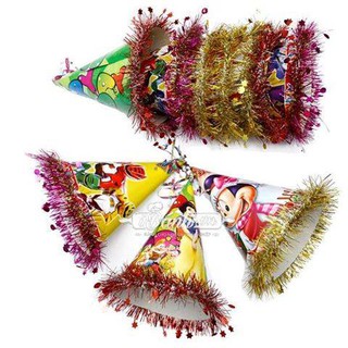 100 nón sinh nhật trung dây kim tuyến lấp lánh ( cao 26cm)
