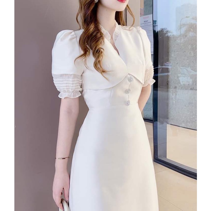 Đầm dự tiệc sang chảnh Tafta cao cấp - HOMI SHOP - Váy thiết kế đủ size tôn dáng chất bền đẹp, chuẩn form - ẢNH THẬT