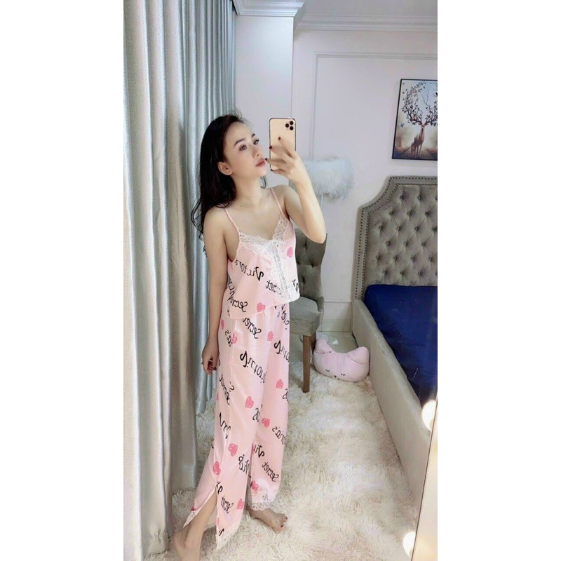 BỘ LỤA 2 DÂY QUẦN DÀI CAO CẤP QC