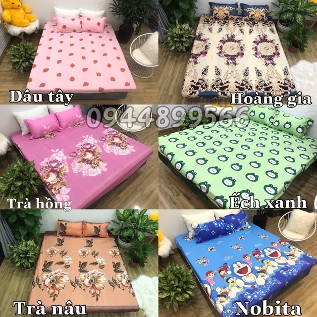 Bộ ga kèm đôi vỏ gối poly cotton siêu ngộ nghĩnh m6 hoặc m8 (được chọn mẫu)