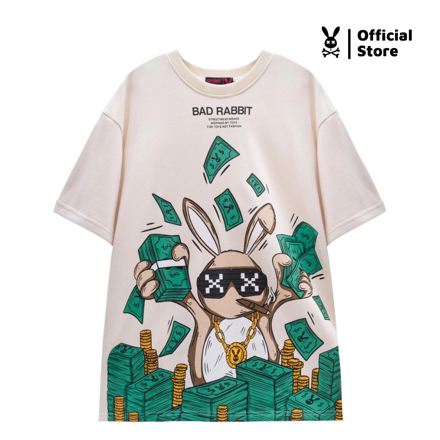 Áo Thun Unisex Bad Rabbit Hustle Màu Cream - Local Brand Chính Hãng