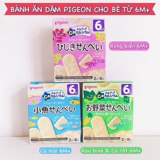 Bánh ăn dặm pigeon bổ sung canxi và dha cho bé từ 6m+