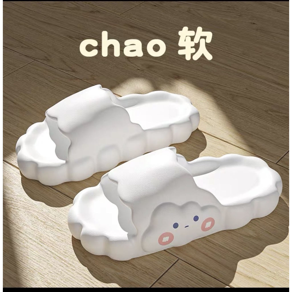 Dép Bánh Mì Vân Đám Mây Đế Cao Độn Đế Mặt Cười Cute Nam Nữ Unisex Nhiều Màu Giá Rẻ