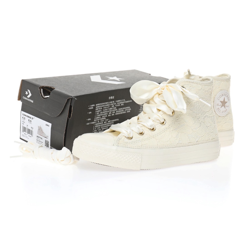 Giày Thể Thao Converse All STAR Milk Cổ Cao Cột Dây Màu Trắng Thời Trang 2023 A01775C Cho Nam Và Nữ