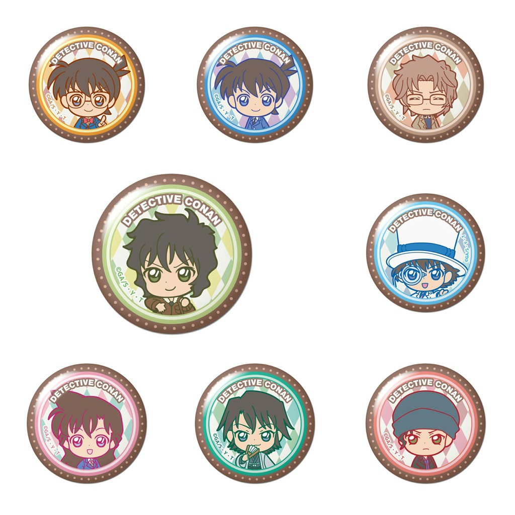 Huy hiệu cài áo IN HÌNH Detective Conan Thám tử lừng danh anime chibi dễ thương tiện lợi m4