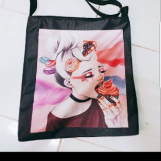 Túi tote đeo chéo bố thời trang-TONGHOPDULOAI (a4)