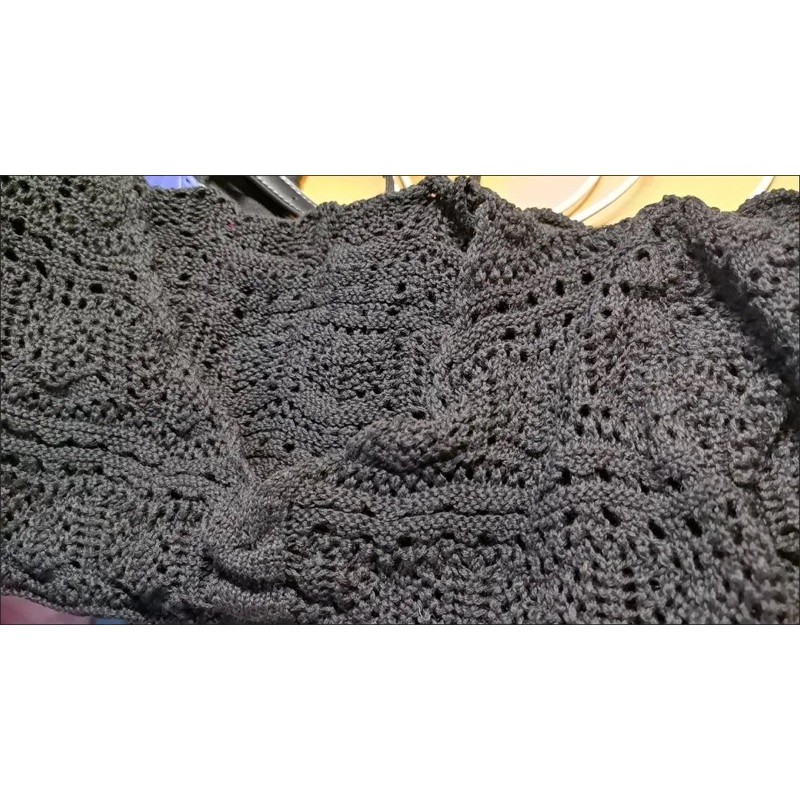 Áo len đan dây rút tay lỡ