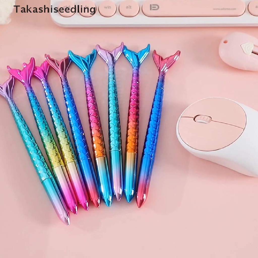 (Takashiseedling) Bút Mực Đen Ngòi 0.5mm Hình Đuôi Nàng Tiên Cá