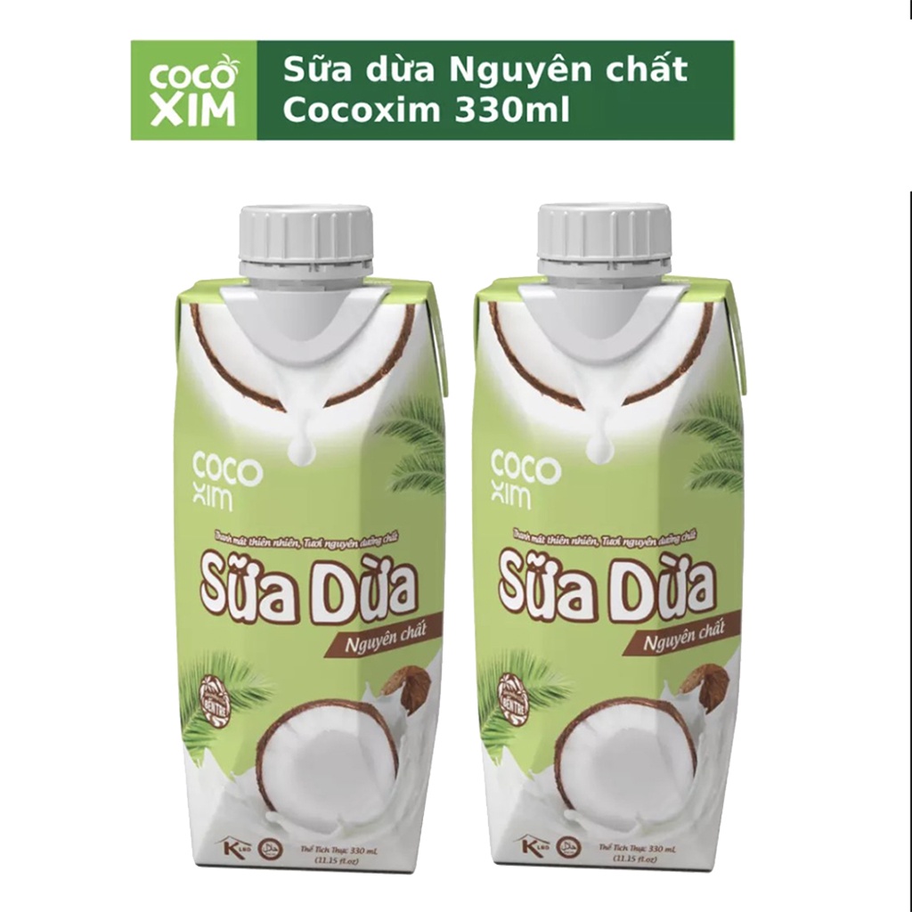 2 Hộp 330ml Sữa Dừa Nguyên Chất Cocoxim Đóng Hộp
