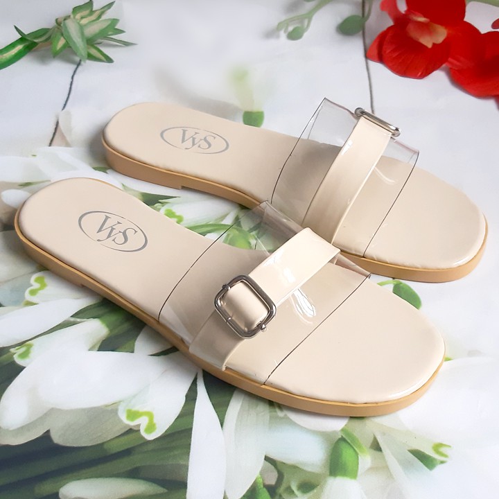 Dép lê bệt nữ quai ngang khóa vuông thời trang VYS TA3651 (Nhiều màu)