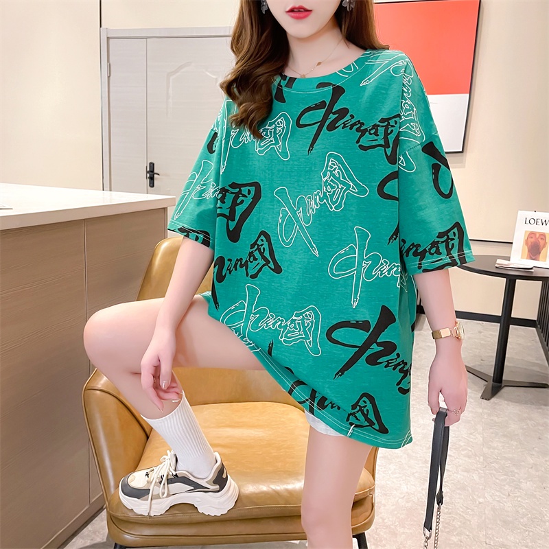 Cotton T-shirt Summer fashion cartoon print for men and women