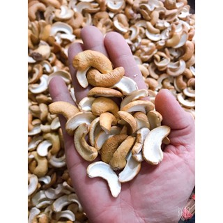 [RANG KHÔNG MUỐI] Hạt điều vỡ đôi tách vỏ rang chín 500g