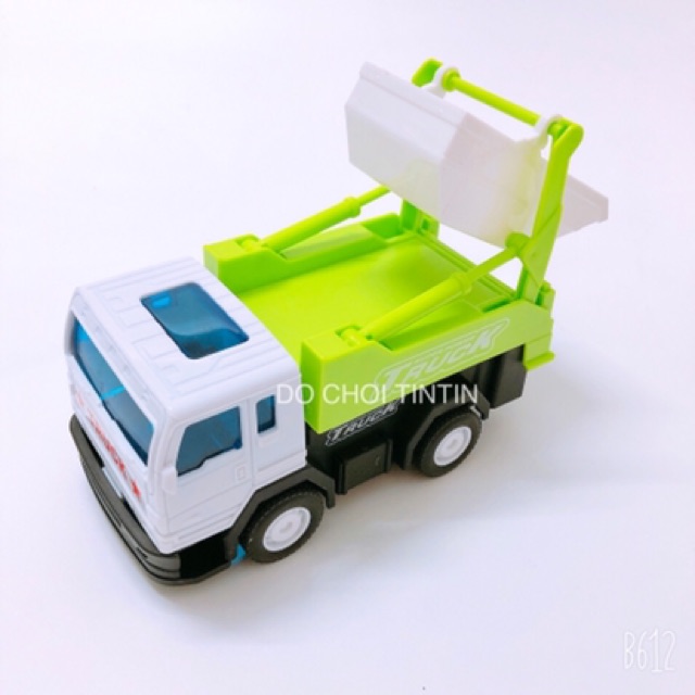 [HÀNG XỊN - TO] Đồ chơi 4 xe công trường chạy trớn màu XANH LÁ siêu đẹp 15 cm
