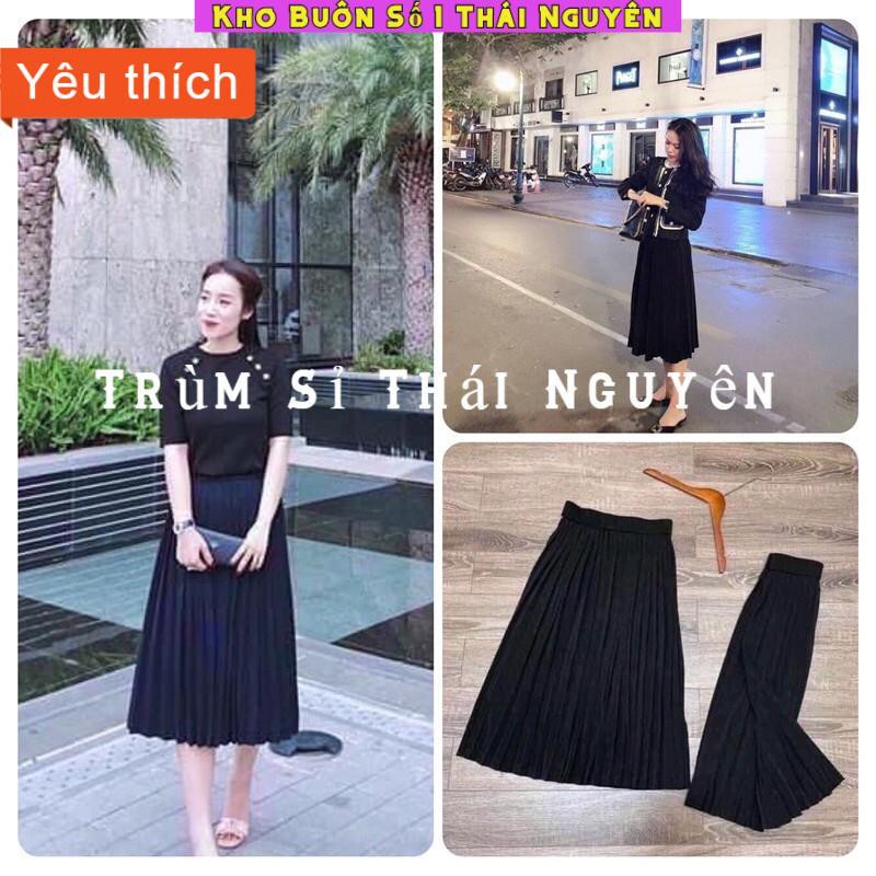 [Cam Kết Chất Lượng ] Chân váy xếp ly dáng dài hàng loại đẹp