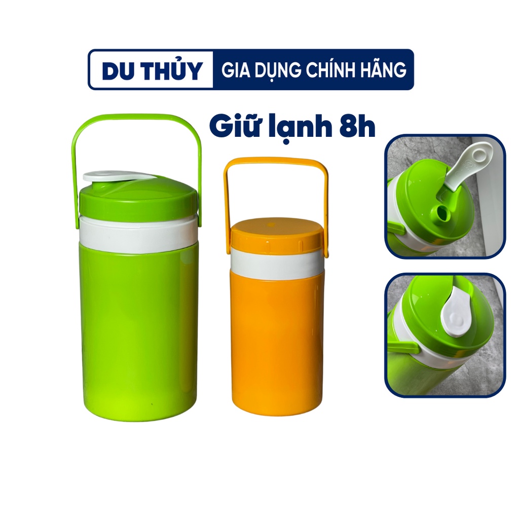 Bình nước đá có quai xách giữ lạnh 8h dung tích 1L, 1.5L, 2L, 3L thương hiệu Tý Liên của gia dụng Du Thủy