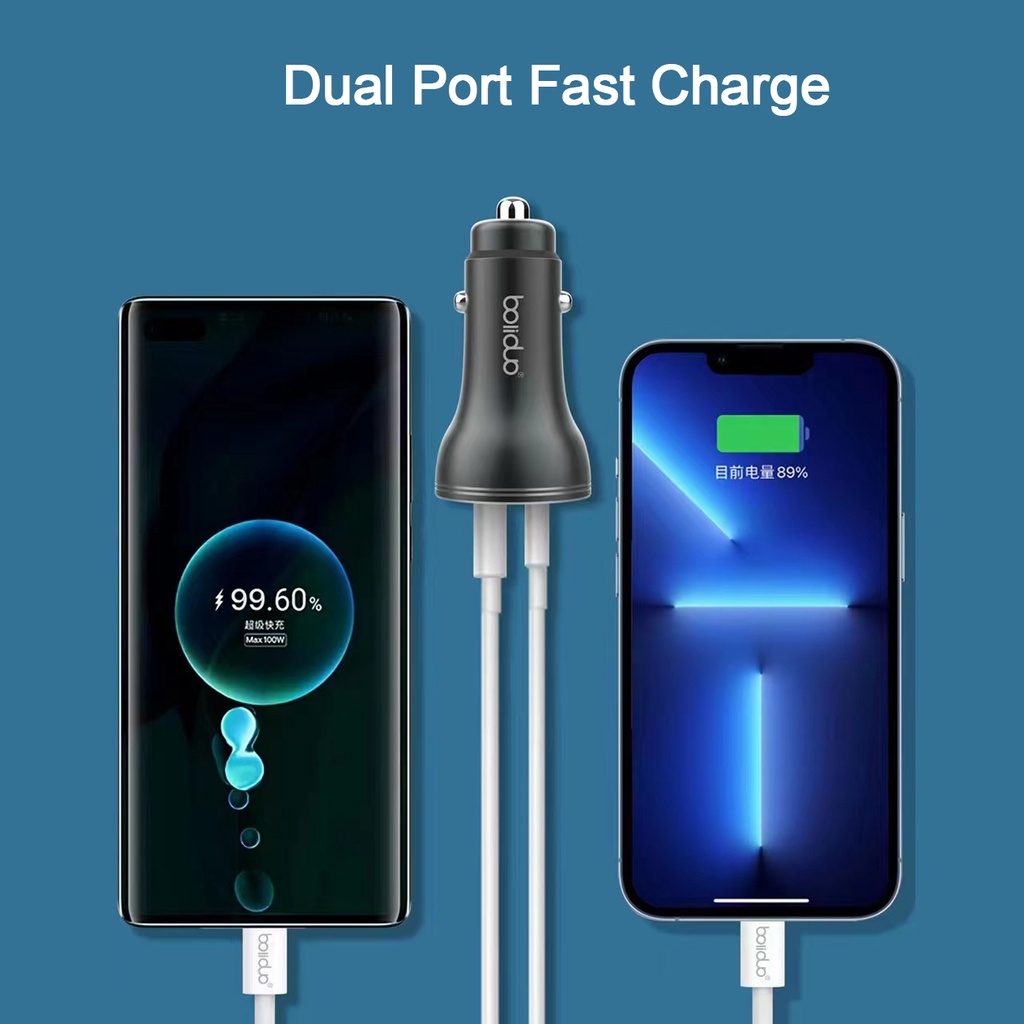 Tẩu sạc nhanh xe hơi SPRISE hai cổng USB 3.0 PD QC 3.0 thích hợp cho mọi mẫu điện thoại di động