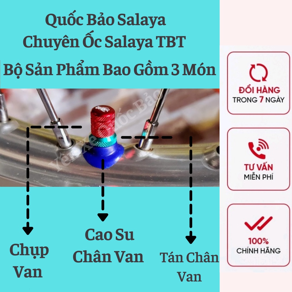 Chụp Van Chân Vòi TBT Nhôm Thái Lan Nhiều Màu Gắn Mọi Loại Xe