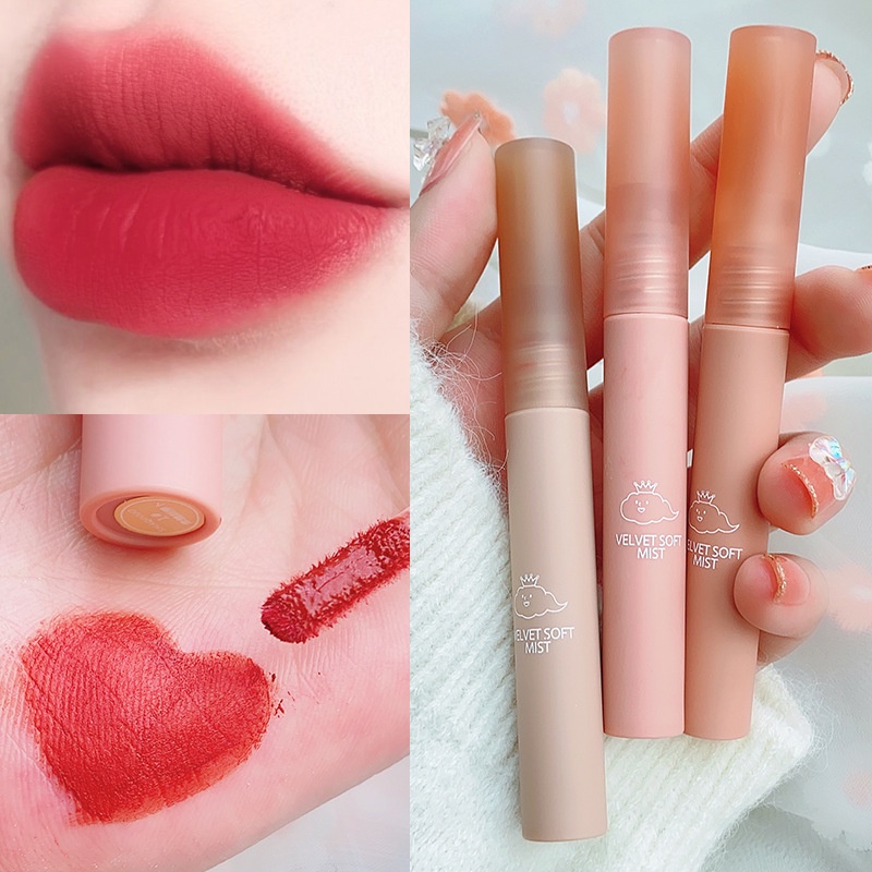 Son Kem Lì Mềm Mịn Như Nhung Nhẹ Không Dễ Phai Màu Dưỡng Ẩm Cho Môi