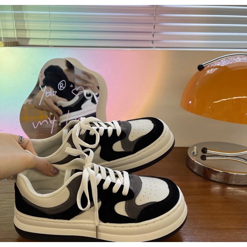 GIÀY THỂ THAO ĐẾ 3CM PHỐI MÀU UNISEX