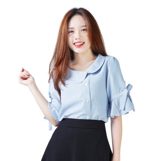 Áo nữ cổ sen dễ thương