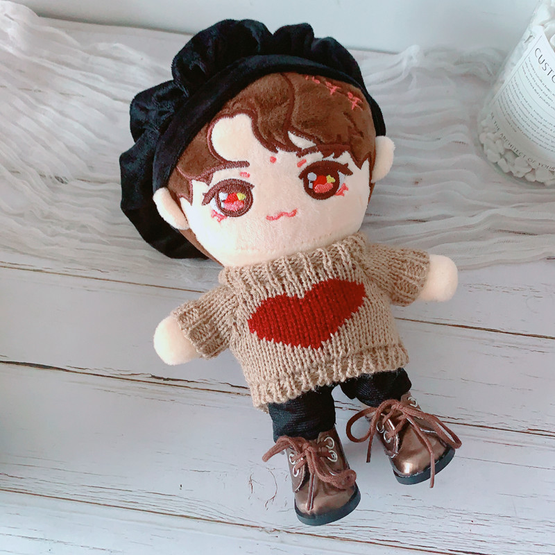 Giày da cho búp bê 20cm dài 5.5cm