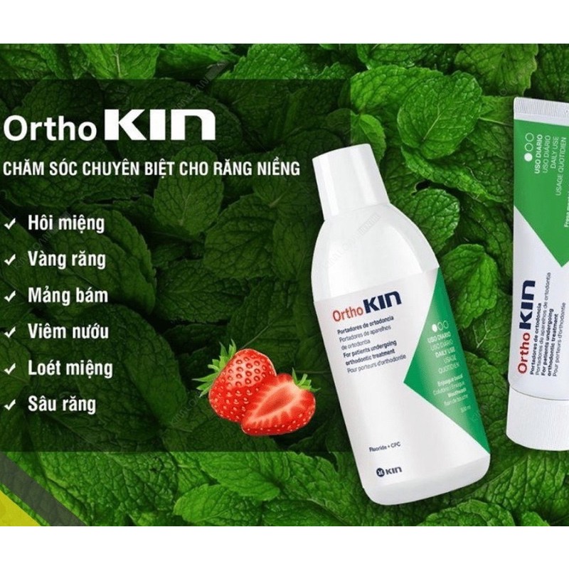 Nước Súc Miệng Orthokin Ortho Kin cho răng niềng 500ml