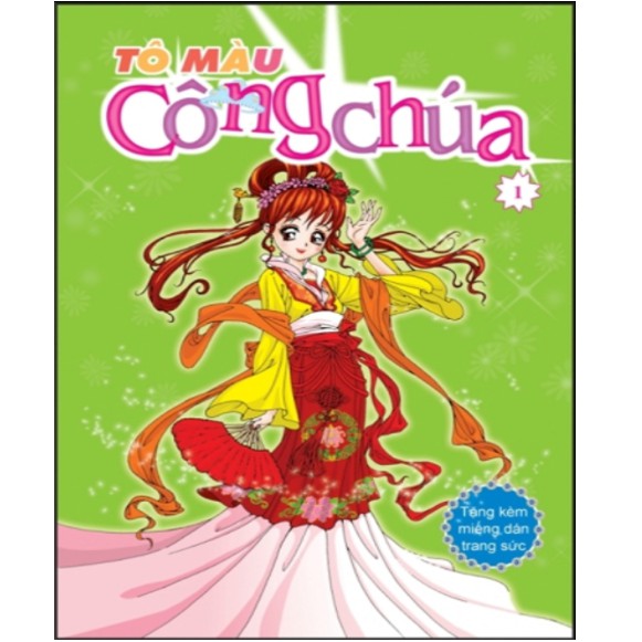 Sách - Tô Màu Công Chúa (Tập 1) - Tặng Kèm Miếng Dán Trang Sức