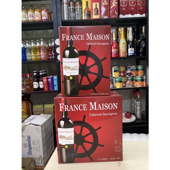 Vang Đỏ Pháp Bordeaux France Maison 13.5 3-5Lít