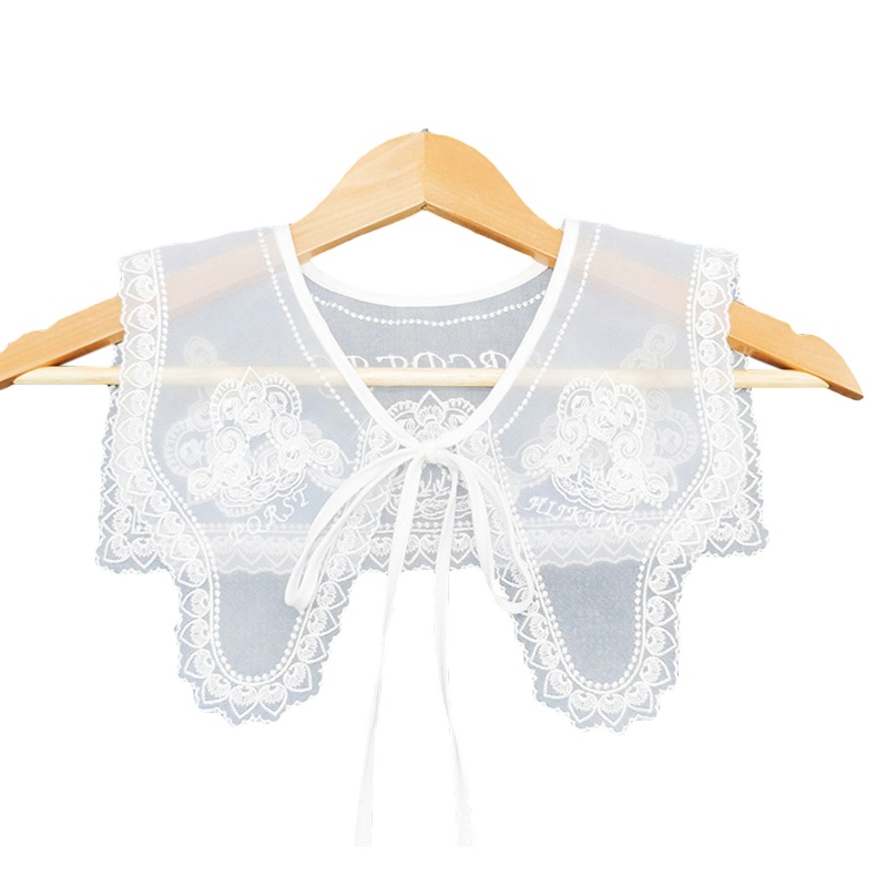 Áo Choàng Lưới Hai Lớp Thêu Chữ Có Thể Tháo Rời Cho Nữ