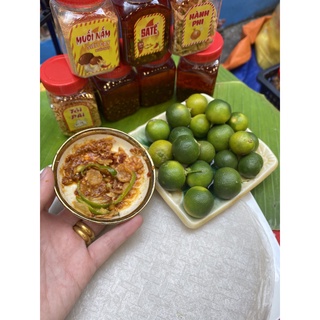 Combo 500gr bánh tráng sương tròn mềm dẻo + 4 hủ gia vị ăn kèm