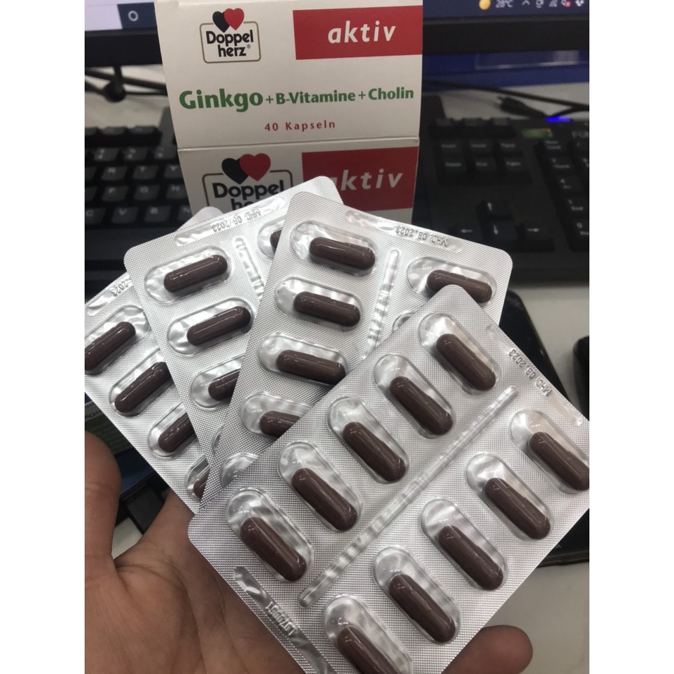 Viên uống Ginkgo Doppel Herz aktiv - Bổ não , tăng tuần hoàn não, cải thiện trí nhớ tập trung