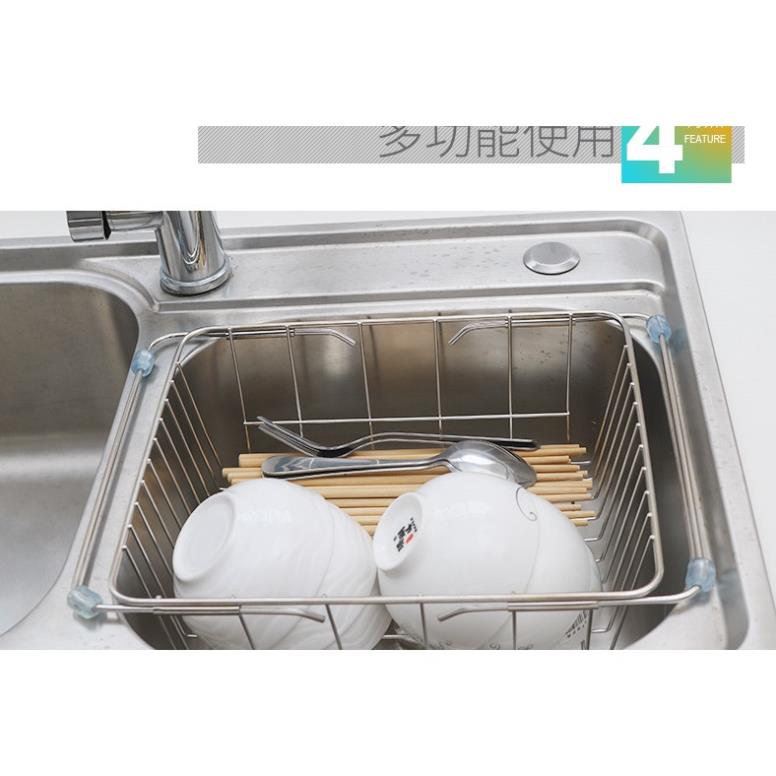 Khay Inox Úp Chén Đĩa, Giá Inox Gác Bồn Rửa Chén Gọn Gàng Tiện Lợi