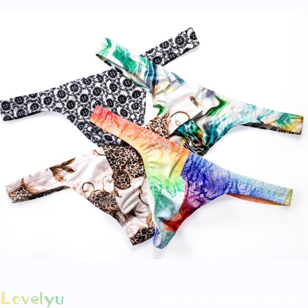 【Ready Stock】Men Sexy Mens Brief Bulge Pouch Lingerie Underwear Sexy Printed Panties@New