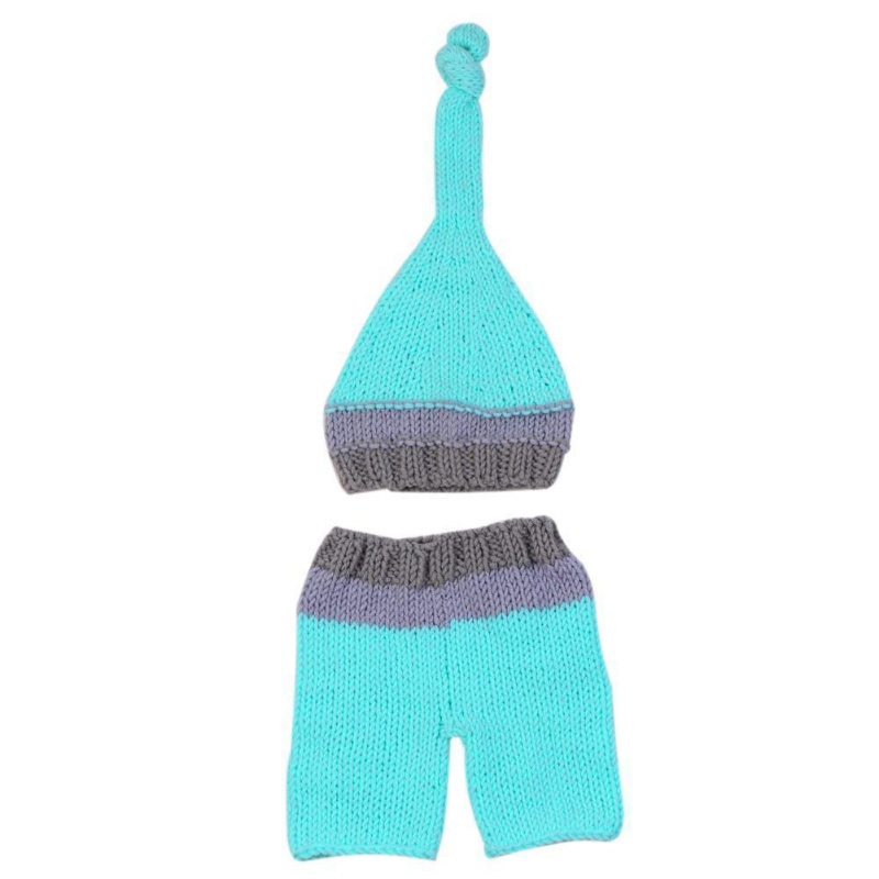 King Bộ Trang Phục Hóa Trang Babe Born Accesorios Mũ Len Đuôi Dài Đuôi Màu Xanh Dương + Gra Cho Bé Trai / Bé Gái