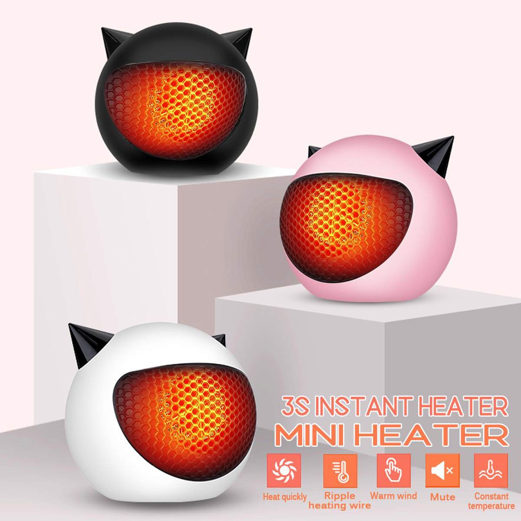 Máy sưởi mini cầm tay để bàn 2 chiều đa năng cao cấp chống bỏng, chống lật, công suất 500W