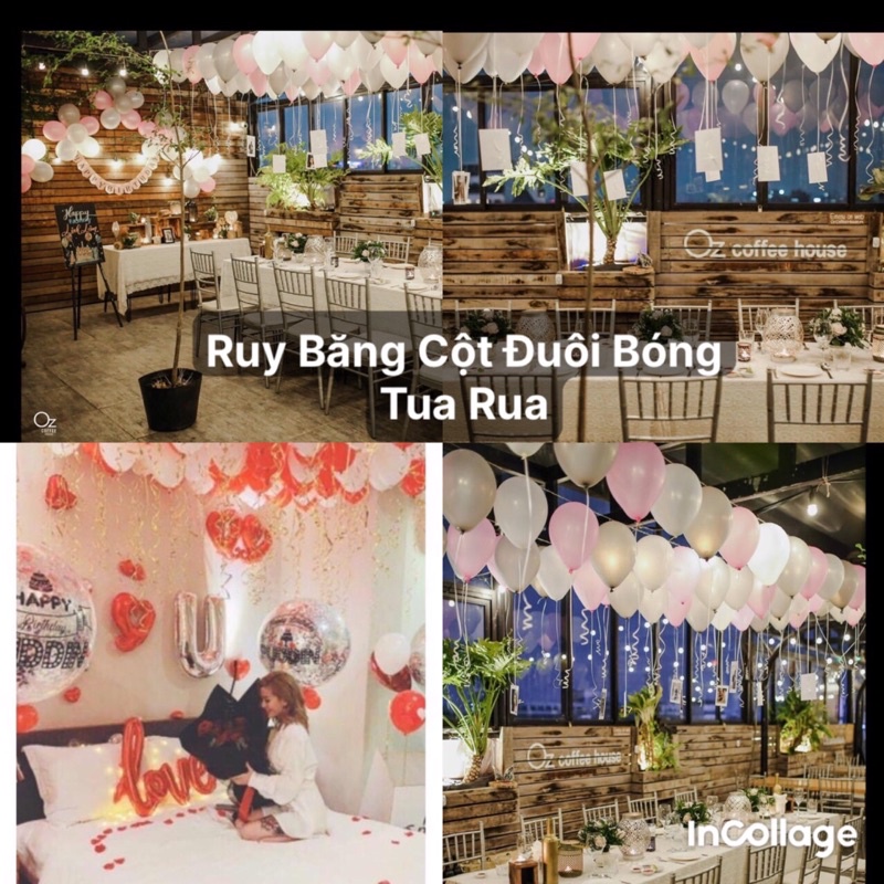 Ruy băng cột đuôi bóng trang trí 1 cuộn dài 10 met