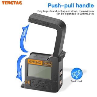 ANENG 168Max Digital Lithium Battery Capacity Tester Universal Test Checkered Load Analyzer Display Check AAA AA Button Cell