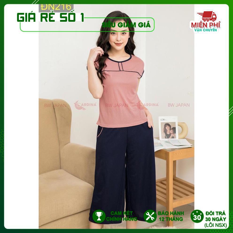Đồ Bộ Lụa Đũi Lửng Cao Cấp CARDINA, vải đũi lụa mặc thoáng mát, co giãn thoải mái và tiện lợi