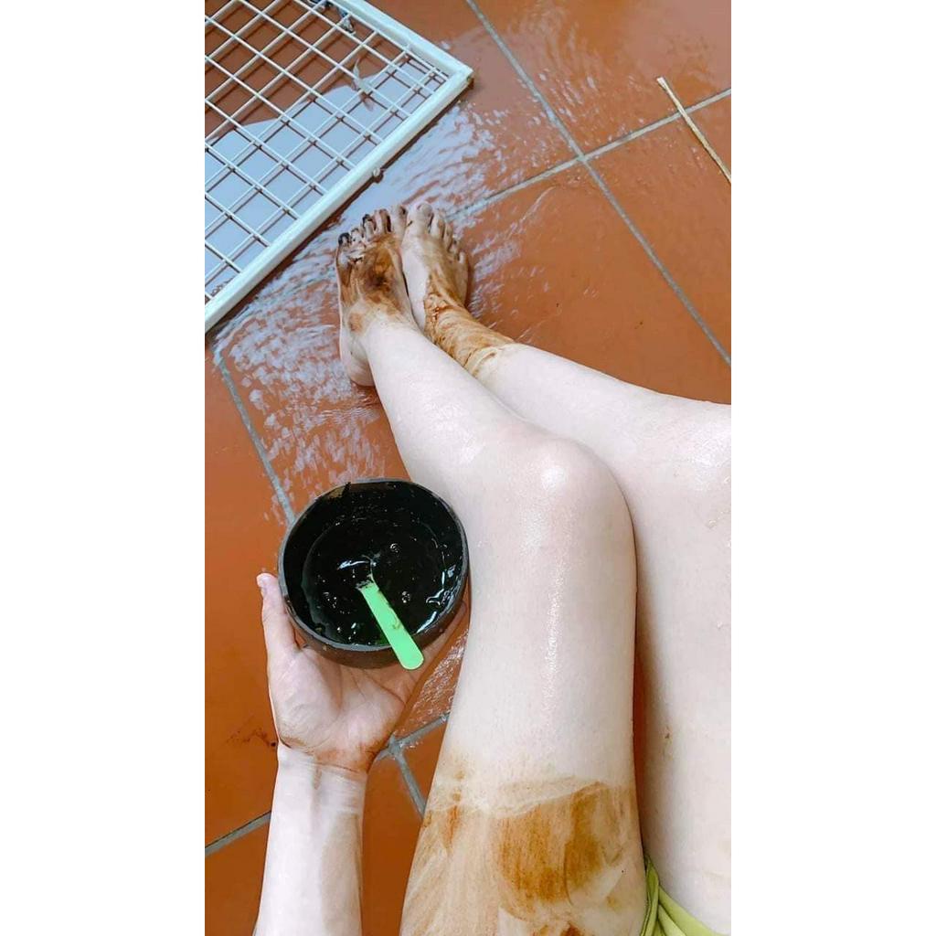 Ủ Trắng Body, Bột Tắm Trắng Thảo Dược Than Hoạt Tính, Trắng da, tẩy da chết, mờ thâm nám sạm da, Giảm sần lỗ chân lông