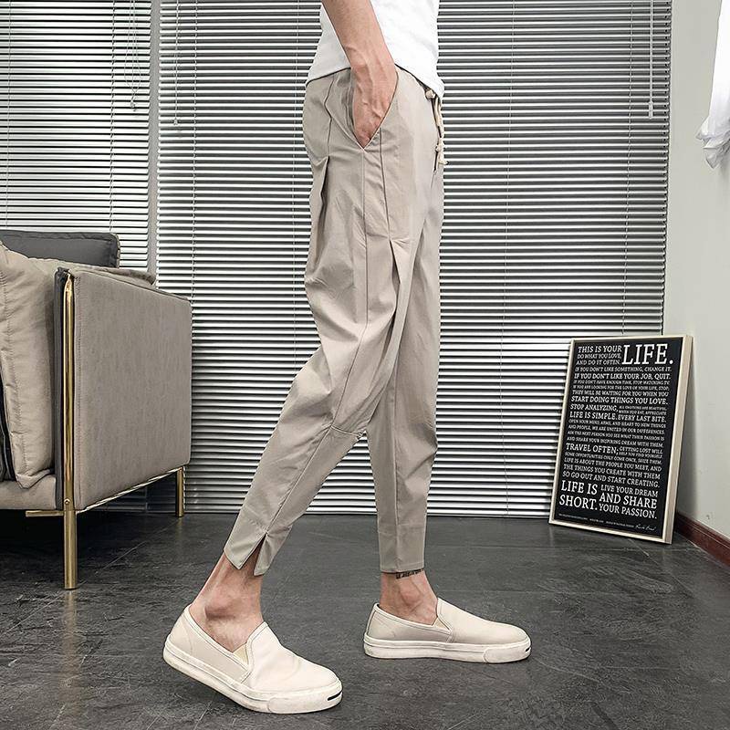 Quần harem kaki nam、Quần Jogger Nam Chất Cao Cấp Màu Đen、Quần Jogger kaki khoá kéo、Jogger kaki nam co giãn
