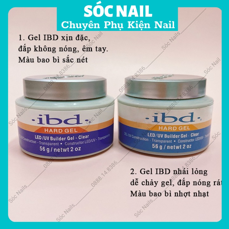Gel Đắp IBD 56g Chính Hãng, Không Nóng, Gel Đặc