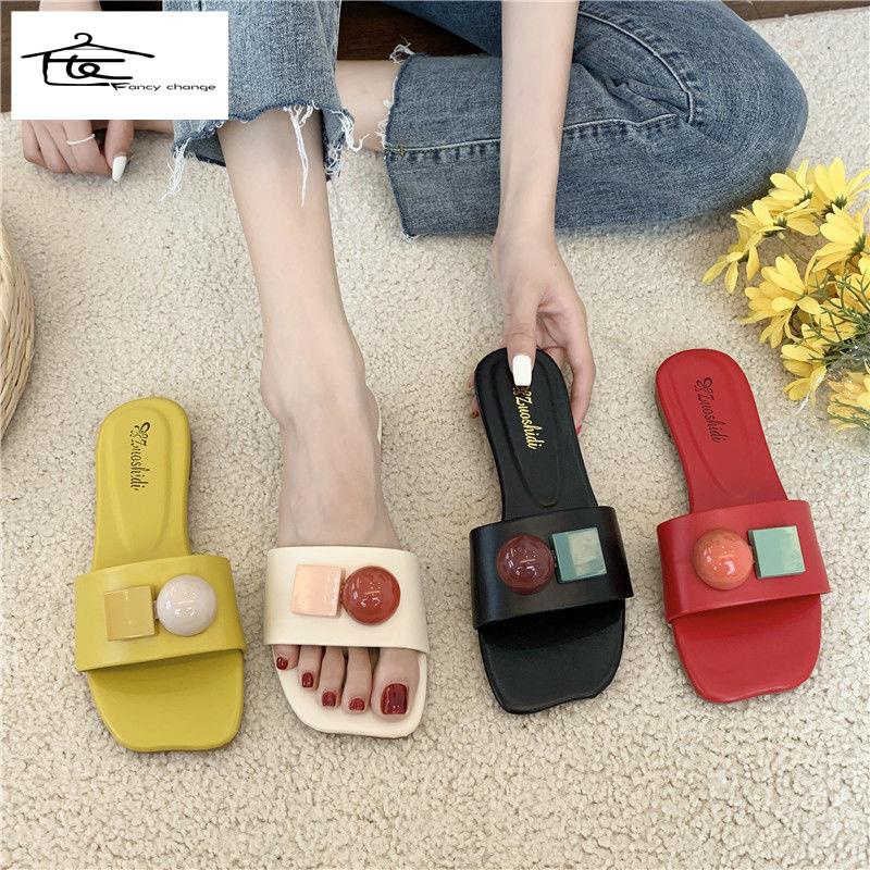 Dép Sandal Đế Bệt Thời Trang Mùa Hè Pháp Cho Nữ