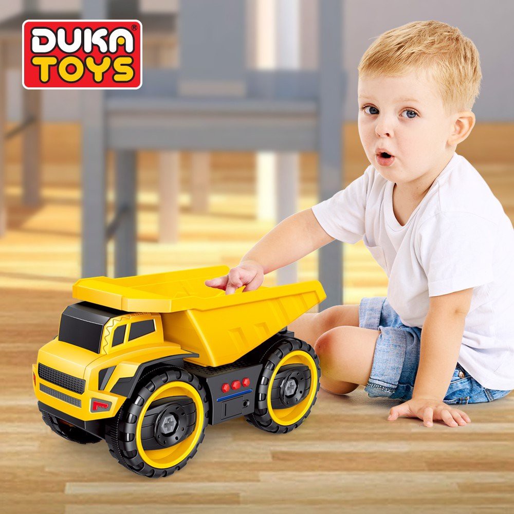 Đồ Chơi Duka: Xe Công Trình Tự Tháo Lắp - Xe Ben Chuyên Dụng (839618)