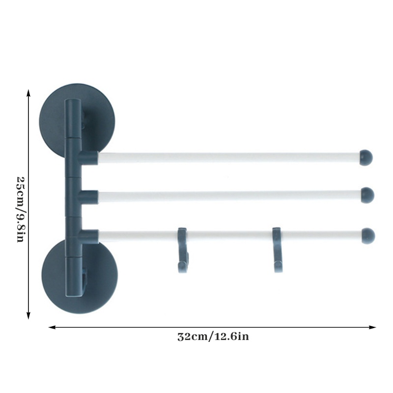 Giá Treo Khăn Gắn Tường Xoay 180 Độ Tiện Dụng° Ống Xoay Tiết Kiệm Không Gian Cho Phòng Tắm
