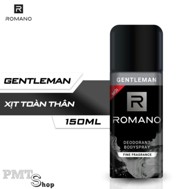 Xịt nước hoa toàn thân nam Romano 150ml Classic | Force | Vip | Attitude | Equity | Gentleman khử mùi, ngăn mồ hôi