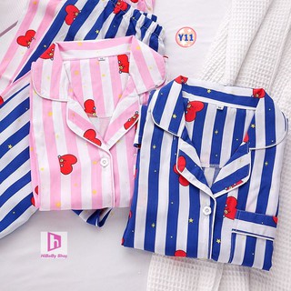 Pijama Lanh Lụa dài tay cho mùa hè nóng nực Y11