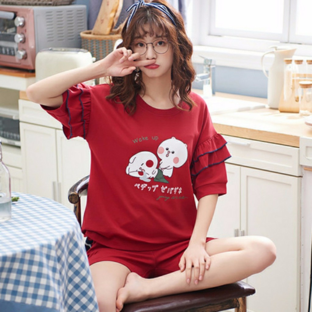 Bộ mặc nhà cao cấp 100% Cotton hàng Quảng Châu