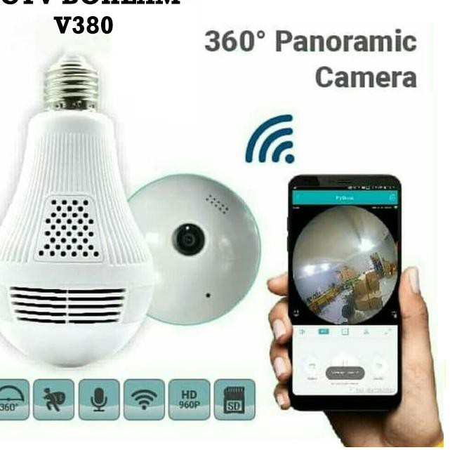 Camera Ip Wifi Hình Bóng Đèn V380 V360